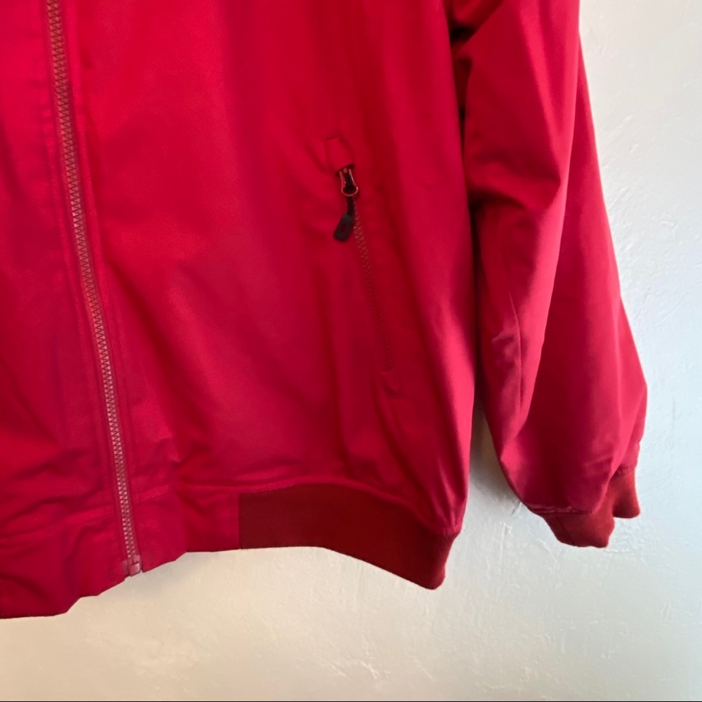 Men’s ORVIS Red Bomber Zip Coat Fleece Lined sz L - Picture 2 of 6